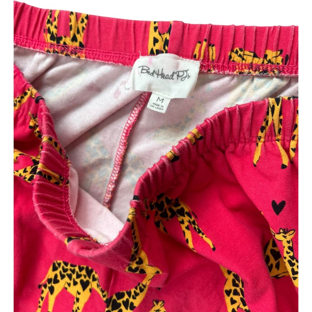 EUC Bedhead Giraffes In Love Short Sleeve Cotton Jersey Cropped Pajama Set Sz M - Picture 10 of 13